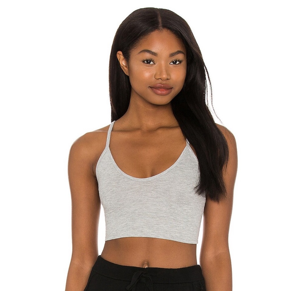 Revolve LBLC THE Label Sadie Bralette in Heather Grey -  size medium